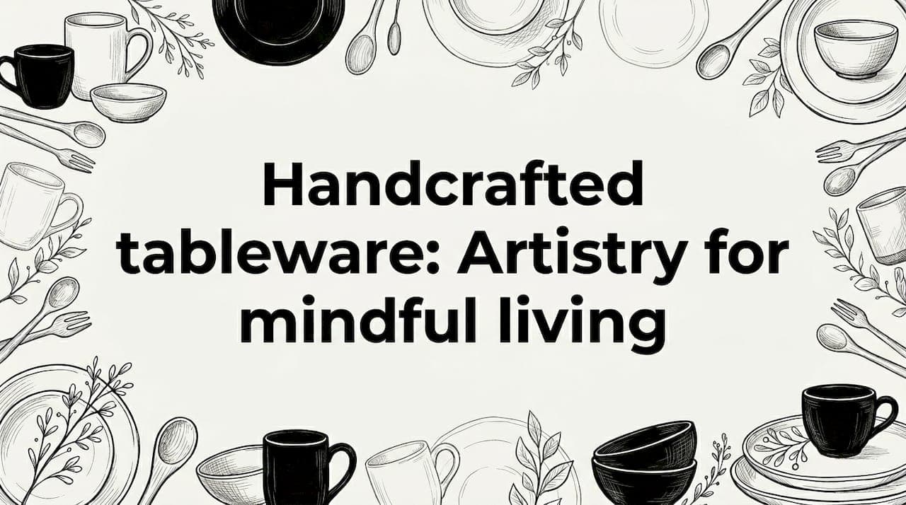 Handcrafted tableware: Artistry for mindful living